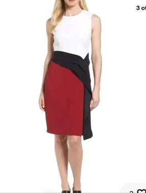 Hugo Boss Disalana Multi-color Colorblock Casual business wear sheath Dress